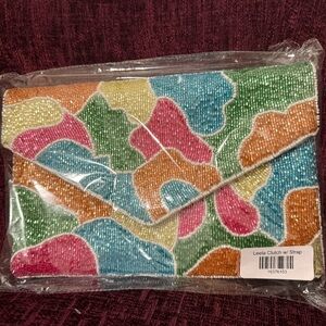 Colorful Beaded Clutch with Strap Leela clutch